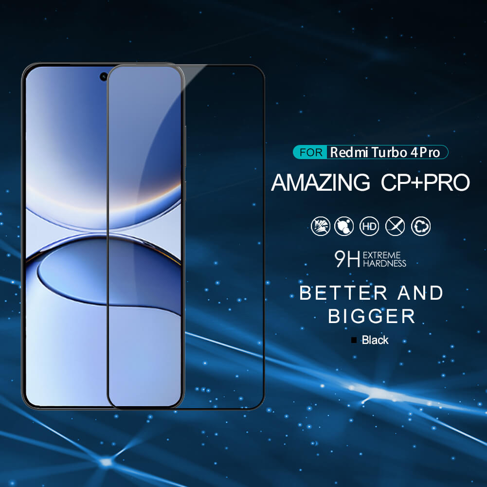 Защитное стекло с кантом NILLKIN для Xiaomi Redmi Turbo 4 Pro (серия CP+ Pro)